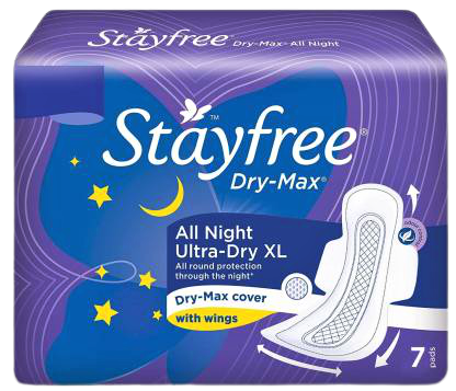 Stayfree Ultra Thin Drymax All Night 7 Pads1PACK