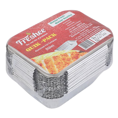 Freshee Quick-Pack Aluminium Container 250 Ml 10 PCS1PACK