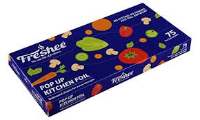 Freshee Pop Up Kitchen Foil 75 Pre Cut Sheets 1 PC (1)