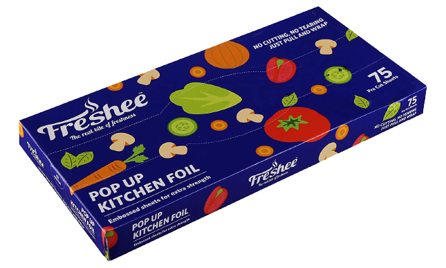 Freshee Pop Up Kitchen Foil 75 Pre Cut Sheets1PACK