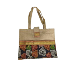 Jute Flap Bag2 (Black Printed)(Seva Sahyog Ngo) 1 PC (1)