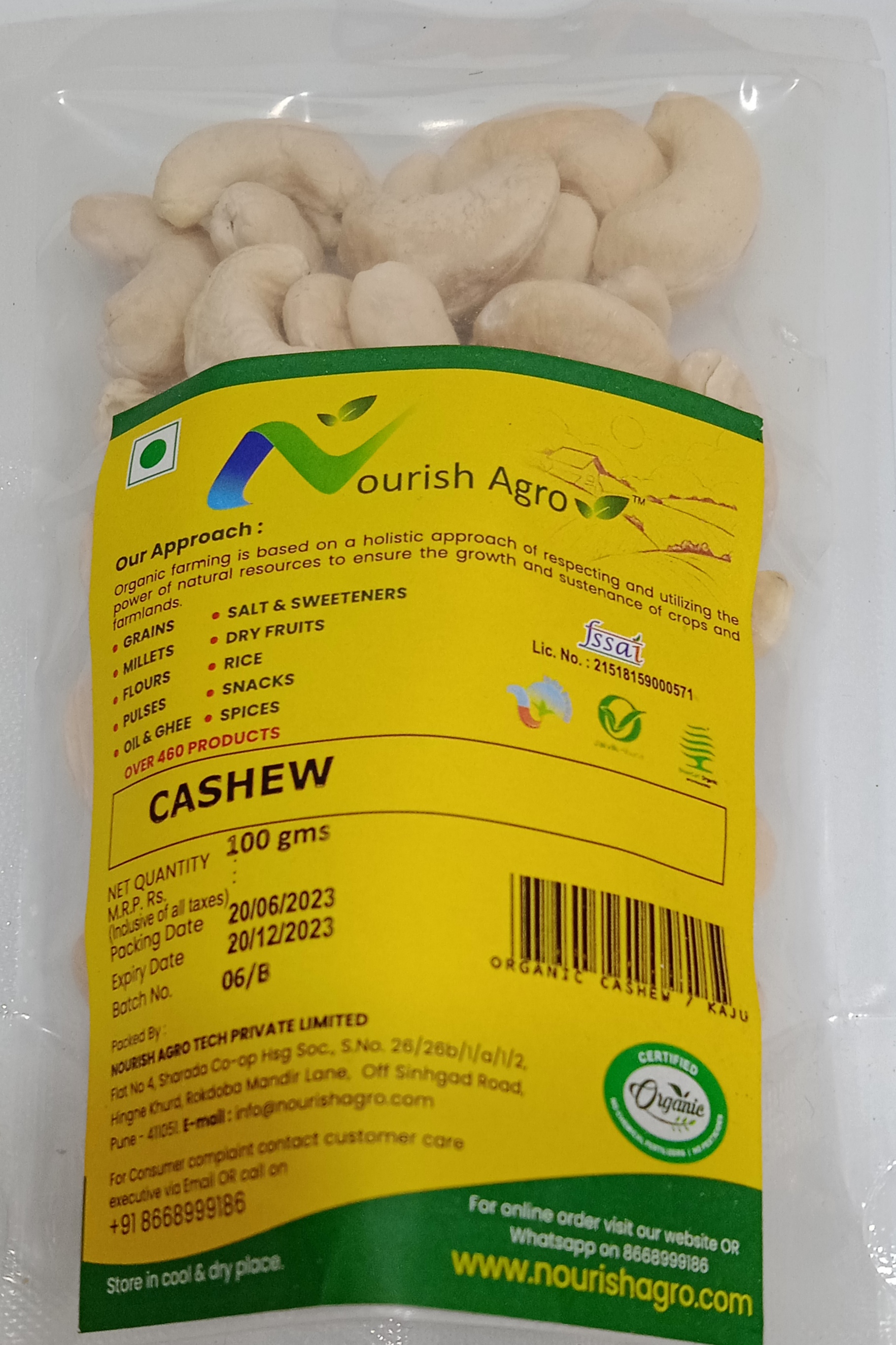 Kaju/Cashew (Nourish Agro) 100 GM (1)